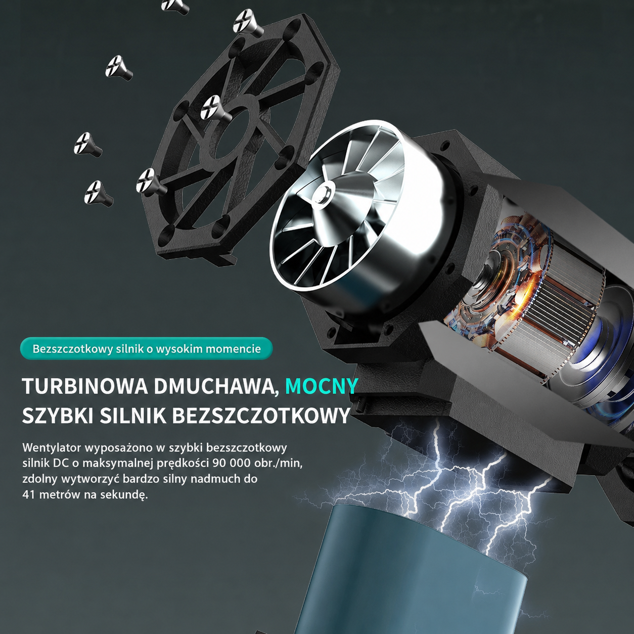 Bezprzewodowa dmuchawa 105 000 obr./min 4 tryby pracy - obrazek 4