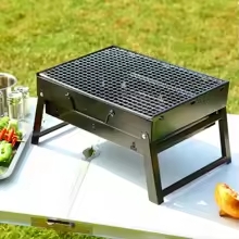 Składany grill turystyczny węglowy 35 × 27 cm - obrazek 4