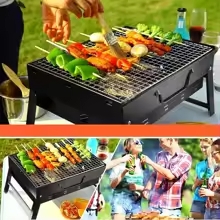 Składany grill turystyczny węglowy 35 × 27 cm - obrazek 5
